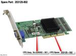 AGP graphics card – Nvidia GeForce2 MX, NV11, 32MB SDRAM, 4X AGP – No TV out Part 253125-002  , 253125-004