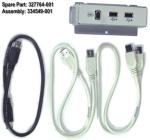 Front I/O connector panel – Two USB ports and one IEEE-1394 (FireWire) port – Mounted in a sheet metal panel – Includes three external interface cables