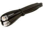 Modem/telephone cable (Black) – RJ-11 (M) to RJ-11 (M) with ferrite, 2.1m (84in) long
