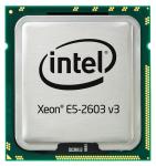 Intel Six-Core 64-bit Xeon E5-2603v3 processor – 1.6GHz (Haswell-EP, 10MB Level-3 cache size, 6.4 GT/s QPI (3200 MHz) Front Side Bus (FSB), 85W TDP (Thermal Design Power), FCLGA2011-3 (Flip-Chip Land Grid Array) socket)