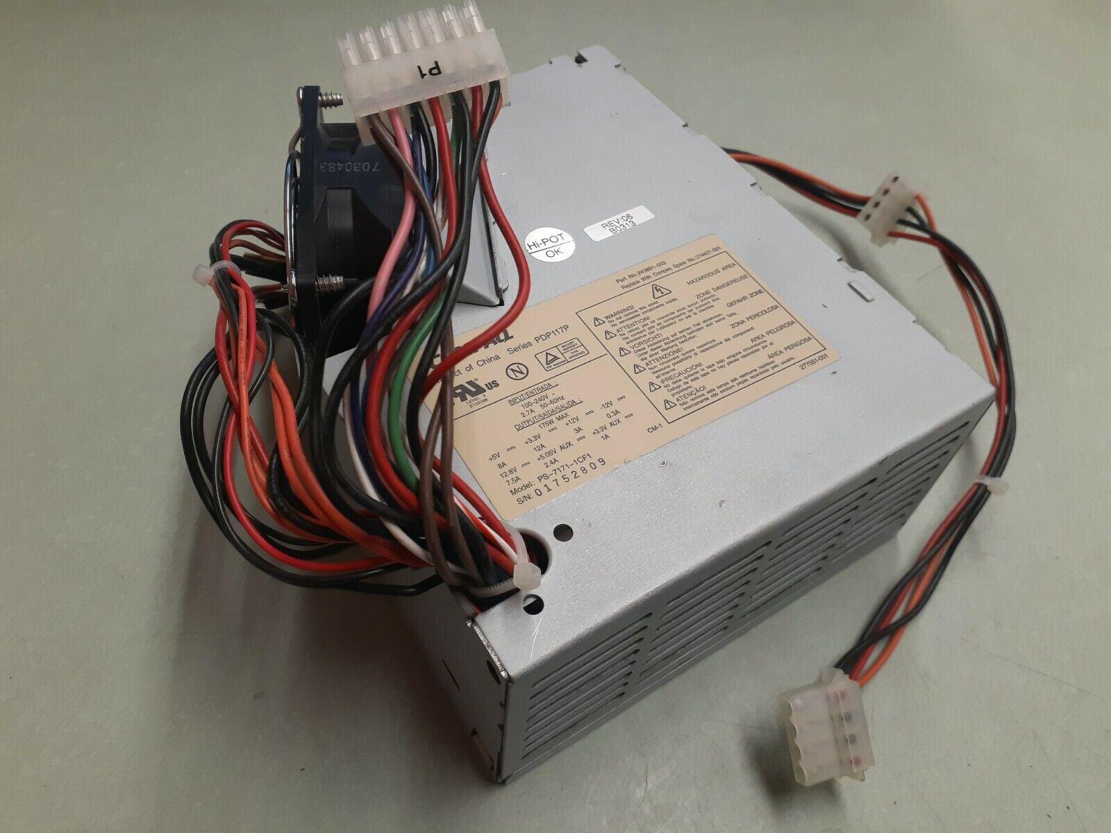 243891 002 ps 7171 1cf1 hp ps 7171 1cf1 175w power supply for d300 d500 d510
