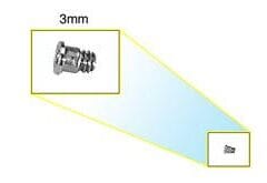 Screw, 2 x 3 mm, Cosmetic, Pkg. of 5
