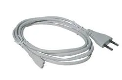 Power Cord, Pearl with Black Prongs, Korea